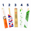 Five chopstick sleeve reference styles labeled 1, 2, 3, 4 and 5 from left to right