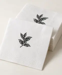 Custom 3-Ply Cocktail Napkins with sample customer artwork