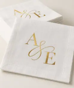 Custom Extra-Large Foil Dinner Napkins with sample customer artwork