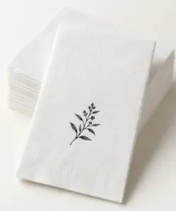 Custom 3-Ply Guest Towels with sample customer artwork