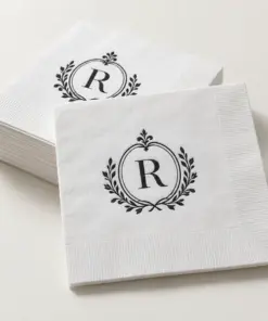 Custom 3-Ply Dinner Napkins with sample customer artwork