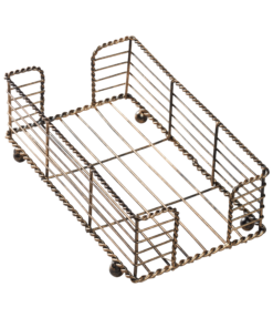 8.75 in x 5 in Bronze Wire Guest Towel Basket 1 ct.