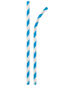 Aardvark 7.75″ Blue Striped Eco-Flex Paper Straws – 4800 ct.