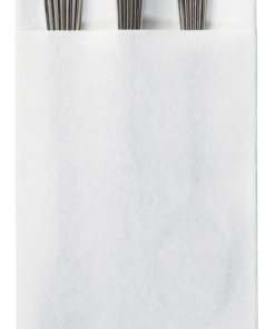 8.5 in x 4.25 in Linen-Like Quickset White Dinner Napkins 300 ct.