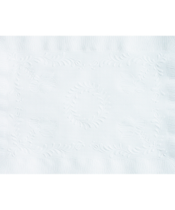 10 in x 14 in Anniversary Embossed White Paper Placemats 1000 ct.