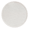 3.25 in Linen-Like Scalloped White Coasters With Wax Backing 1000 ct.
