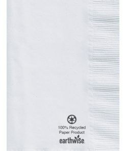 7.5 in x 4.25 in Earthwise Coin Embossed White Dinner Napkins 1000 ct.